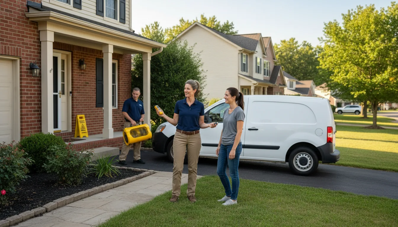 Residential water damage restoration in Waterbury, NE